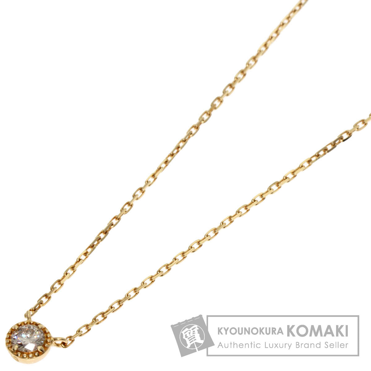 agete   Necklace 1P Diamond Necklace K18 Yellow Gold Ladies