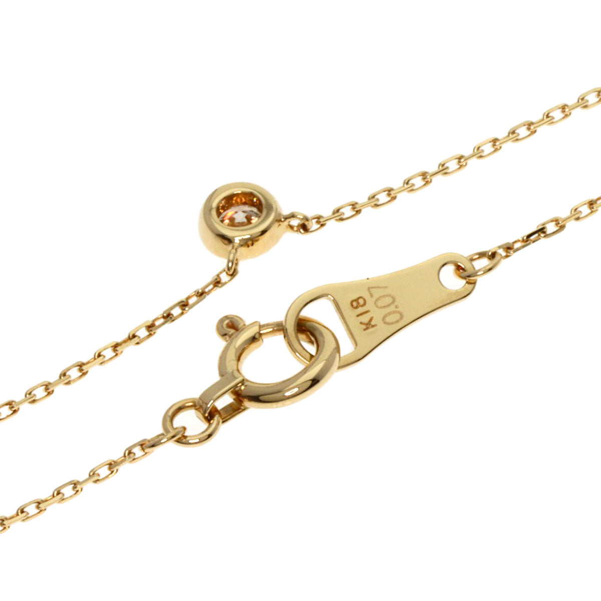 agete   Necklace 1P Diamond Necklace K18 Yellow Gold Ladies