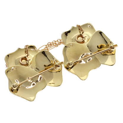 MIKIMOTO Akoya Pearl Pearl ChainBrooch Brooch K14 Yellow Gold Ladies [Used]