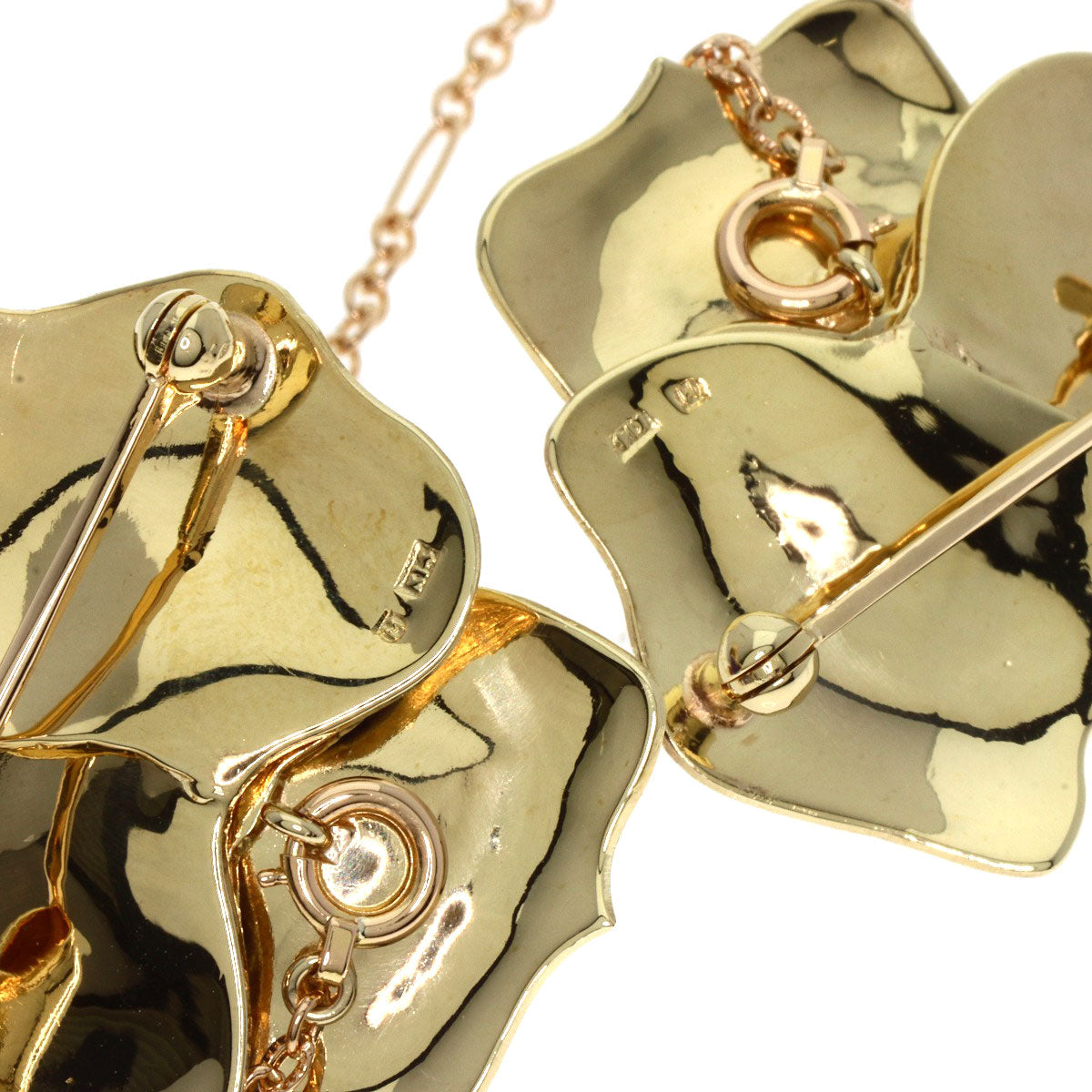 MIKIMOTO Akoya Pearl Pearl ChainBrooch Brooch K14 Yellow Gold Ladies [Used]