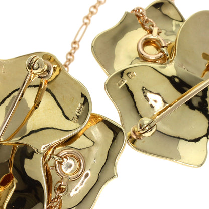 MIKIMOTO Akoya Pearl Pearl ChainBrooch Brooch K14 Yellow Gold Ladies [Used]