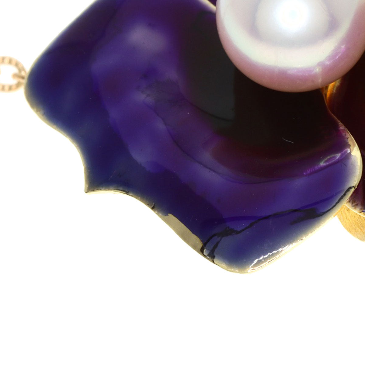 MIKIMOTO Akoya Pearl Pearl ChainBrooch Brooch K14 Yellow Gold Ladies [Used]