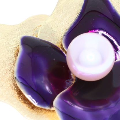 MIKIMOTO Akoya Pearl Pearl ChainBrooch Brooch K14 Yellow Gold Ladies [Used]