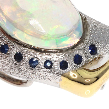 MIKIMOTO Bird Motif Water Opal Sapphire Diamond Brooch K18 White Gold K14WGLadies [Used]