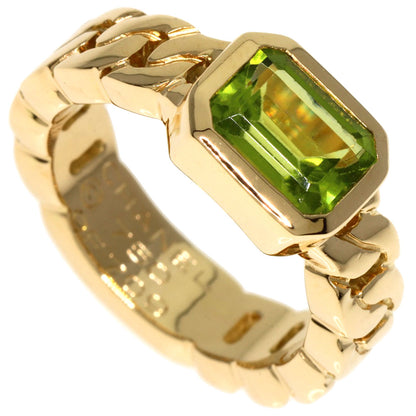 CHANEL   Ring Matelasse Peridot Chain K18 Yellow Gold Ladies