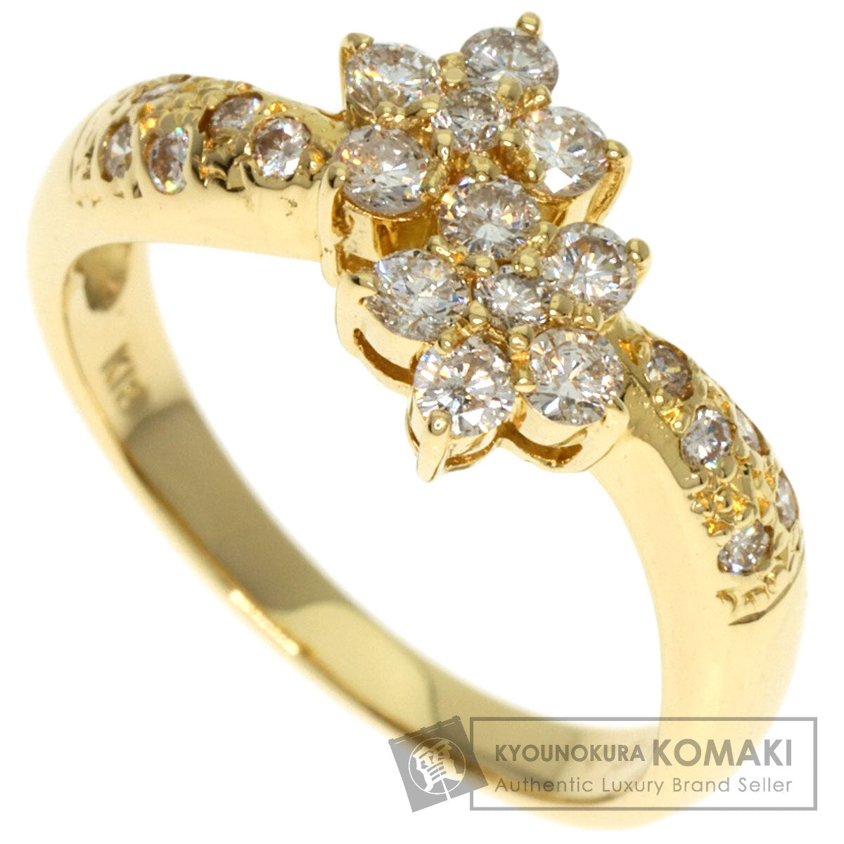 0.5ct Diamond Ring K18 Yellow Gold  3.7g　Ladies