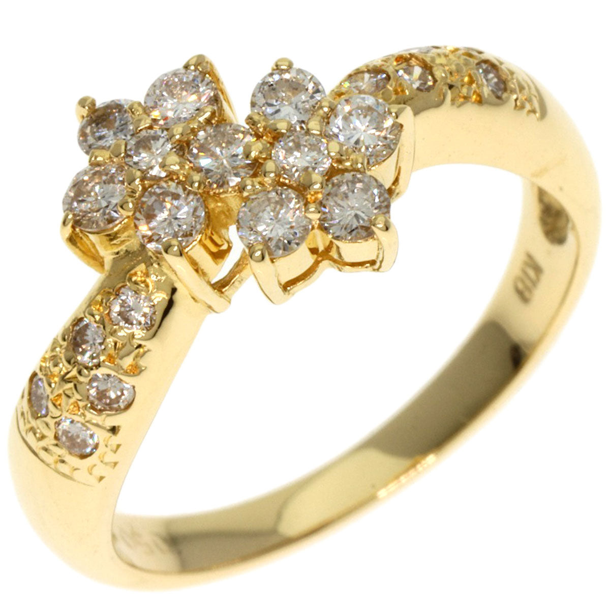 0.5ct Diamond Ring K18 Yellow Gold  3.7g　Ladies