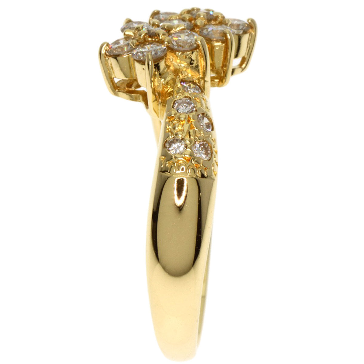 0.5ct Diamond Ring K18 Yellow Gold  3.7g　Ladies