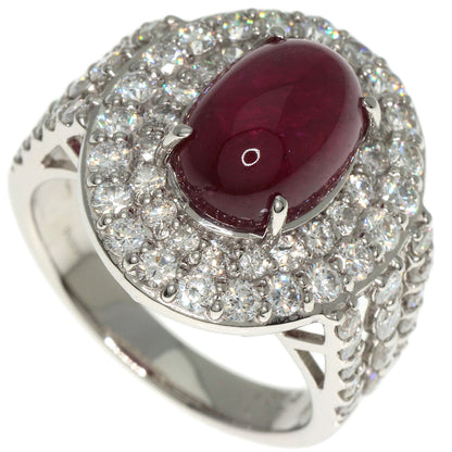 4.613ct Ruby Diamond Ring Platinum PT950  8.8g　Ladies