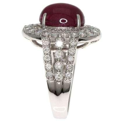 4.613ct Ruby Diamond Ring Platinum PT950  8.8g　Ladies