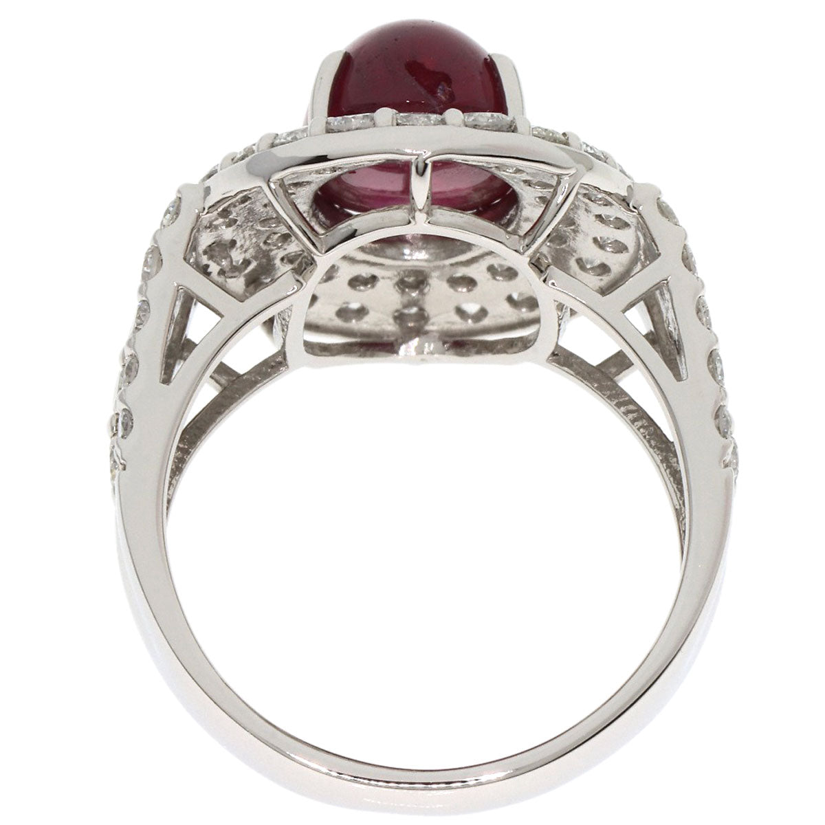 4.613ct Ruby Diamond Ring Platinum PT950  8.8g　Ladies