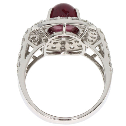 4.613ct Ruby Diamond Ring Platinum PT950  8.8g　Ladies