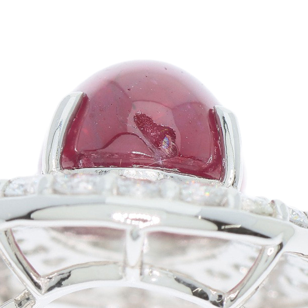 4.613ct Ruby Diamond Ring Platinum PT950  8.8g　Ladies