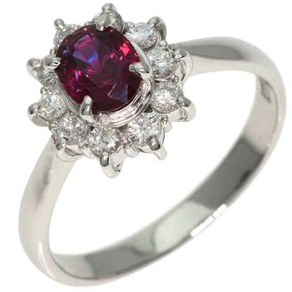 0.78ct Ruby Diamond Ring Platinum PT900  4.6g　Ladies