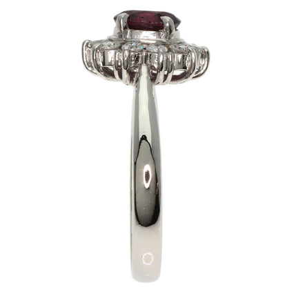 0.78ct Ruby Diamond Ring Platinum PT900  4.6g　Ladies