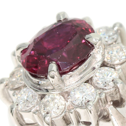 0.78ct Ruby Diamond Ring Platinum PT900  4.6g　Ladies