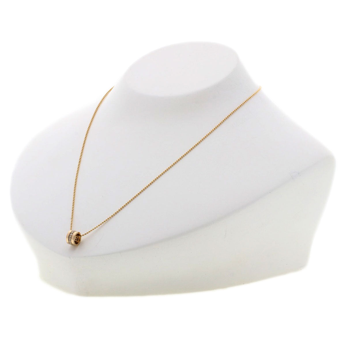 Diamond Necklace K18 Pink Gold  3.1g　Ladies