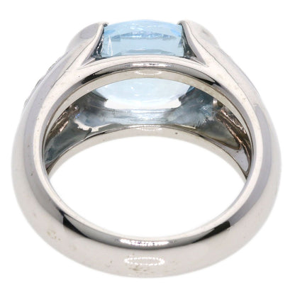 3.157ct Aquamarine Diamond Ring K18 White Gold  12.63g　Ladies