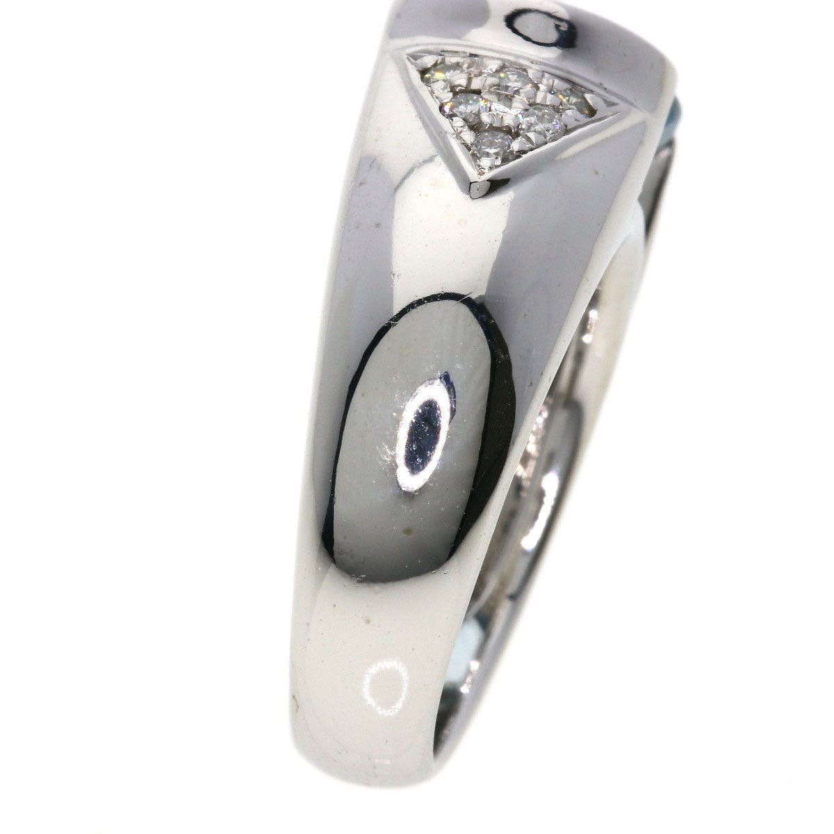 3.157ct Aquamarine Diamond Ring K18 White Gold  12.63g　Ladies