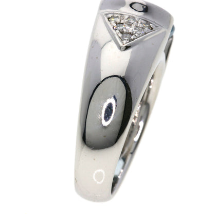 3.157ct Aquamarine Diamond Ring K18 White Gold  12.63g　Ladies
