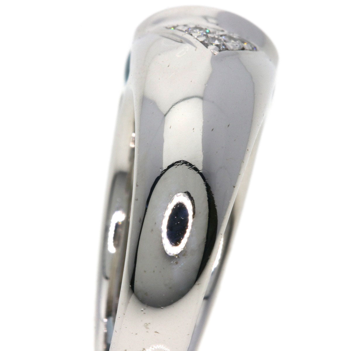 3.157ct Aquamarine Diamond Ring K18 White Gold  12.63g　Ladies