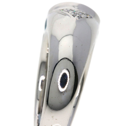 3.157ct Aquamarine Diamond Ring K18 White Gold  12.63g　Ladies