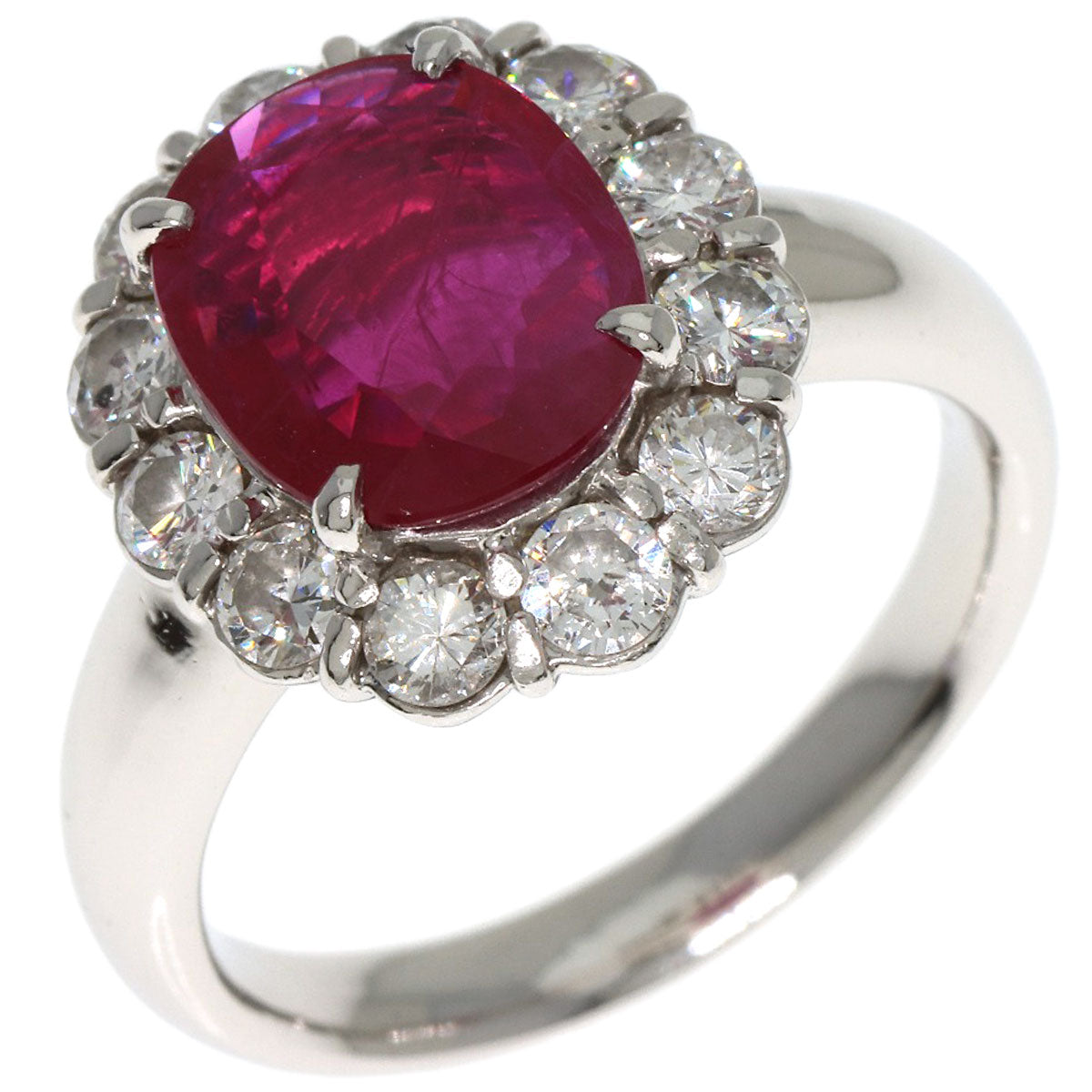 2.44ct Ruby Diamond Ring Platinum PT900  11g　Ladies