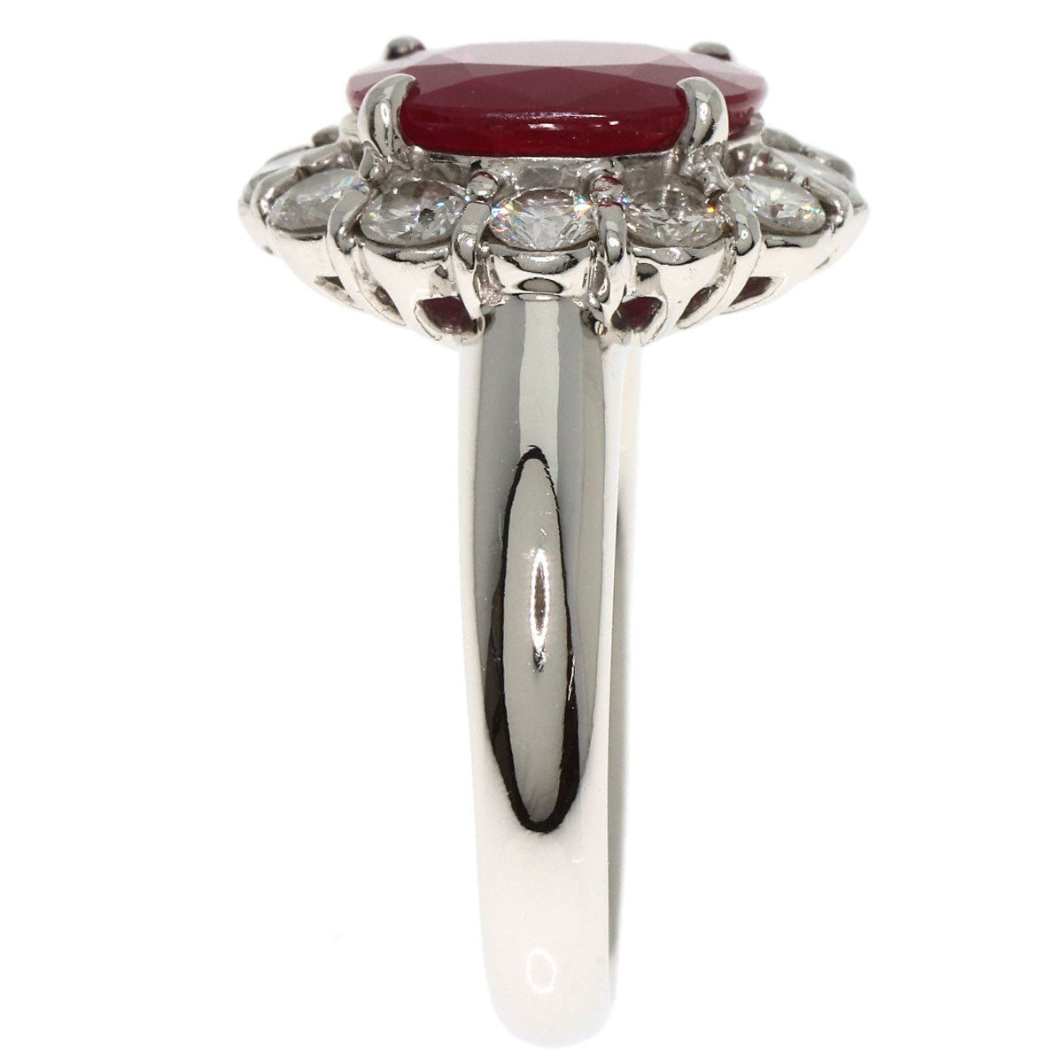 2.44ct Ruby Diamond Ring Platinum PT900  11g　Ladies