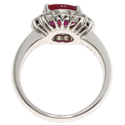 2.44ct Ruby Diamond Ring Platinum PT900  11g　Ladies