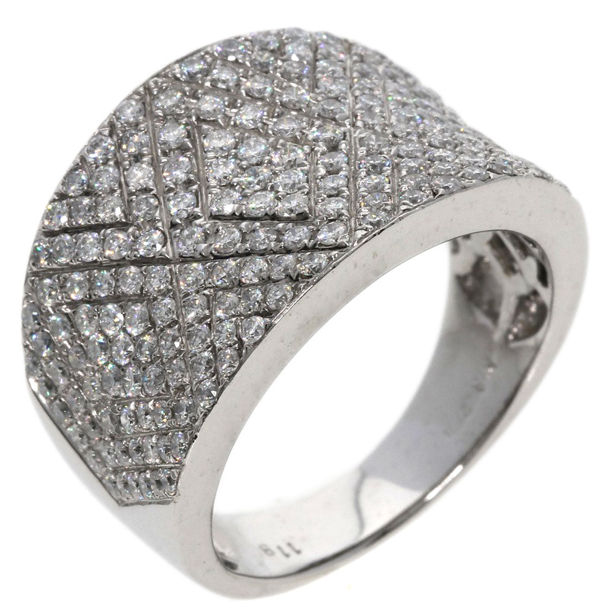 1.18ct Diamond Ring K18 White Gold  9.3g　Ladies