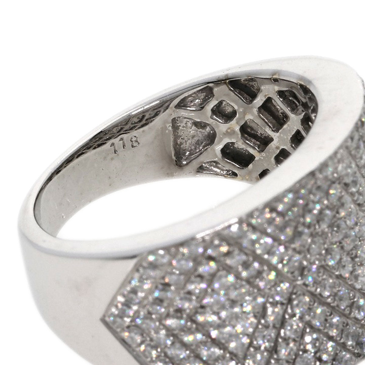 1.18ct Diamond Ring K18 White Gold  9.3g　Ladies