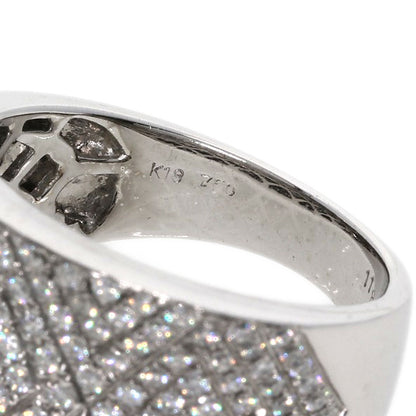 1.18ct Diamond Ring K18 White Gold  9.3g　Ladies