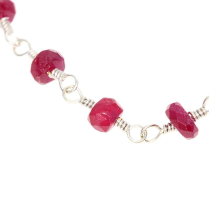 10.6ct Ruby Necklace K18 White Gold  4.4g　Ladies