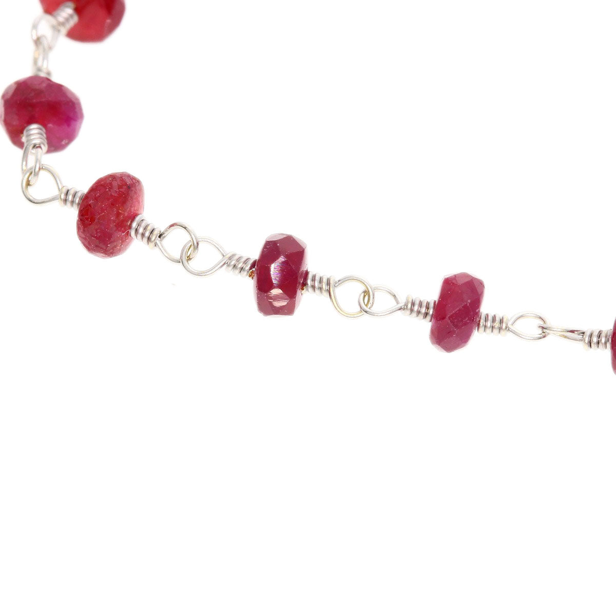 10.6ct Ruby Necklace K18 White Gold  4.4g　Ladies