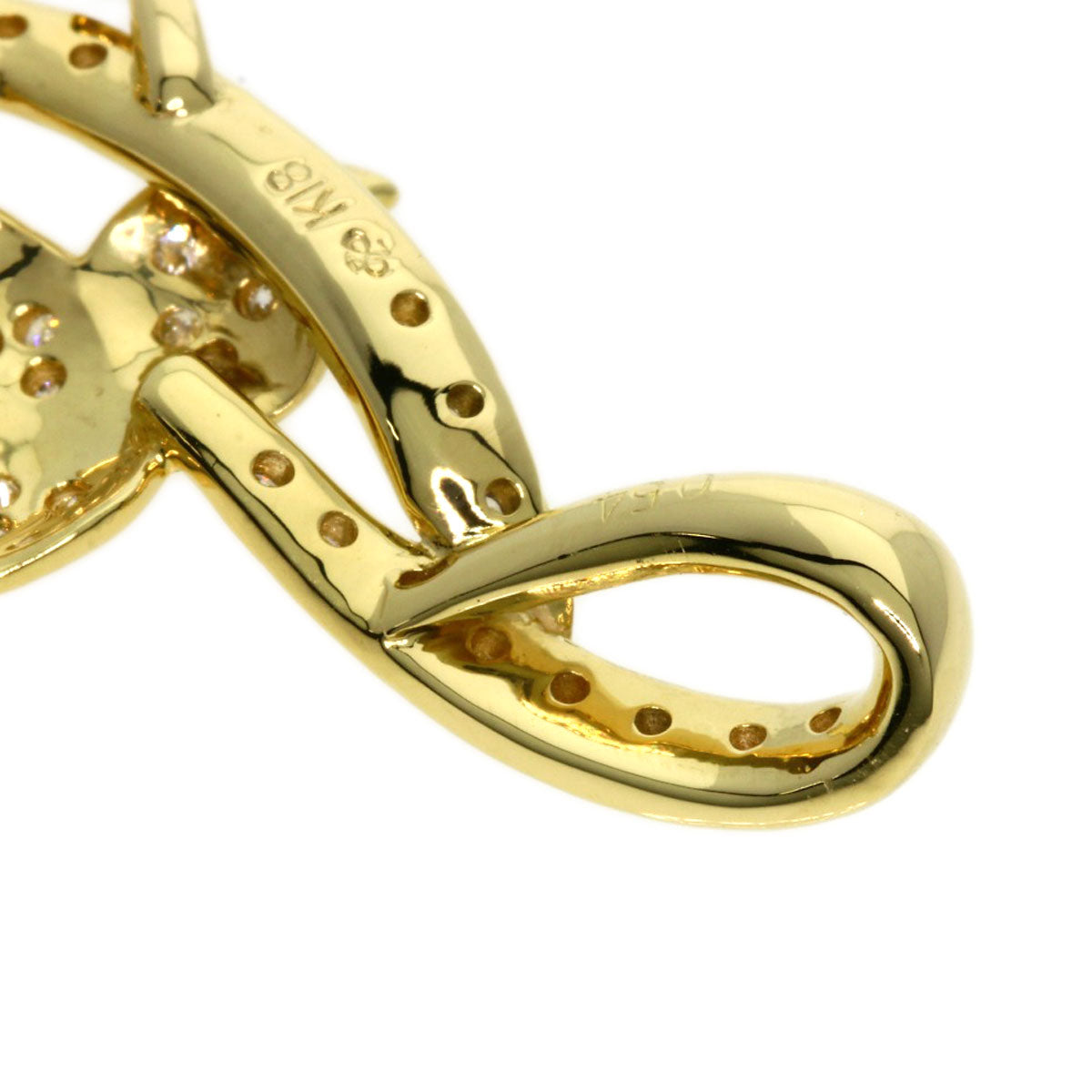 0.54ct Jewelry Maki Diamond Pendant top K18 Yellow Gold  5.8g　Ladies