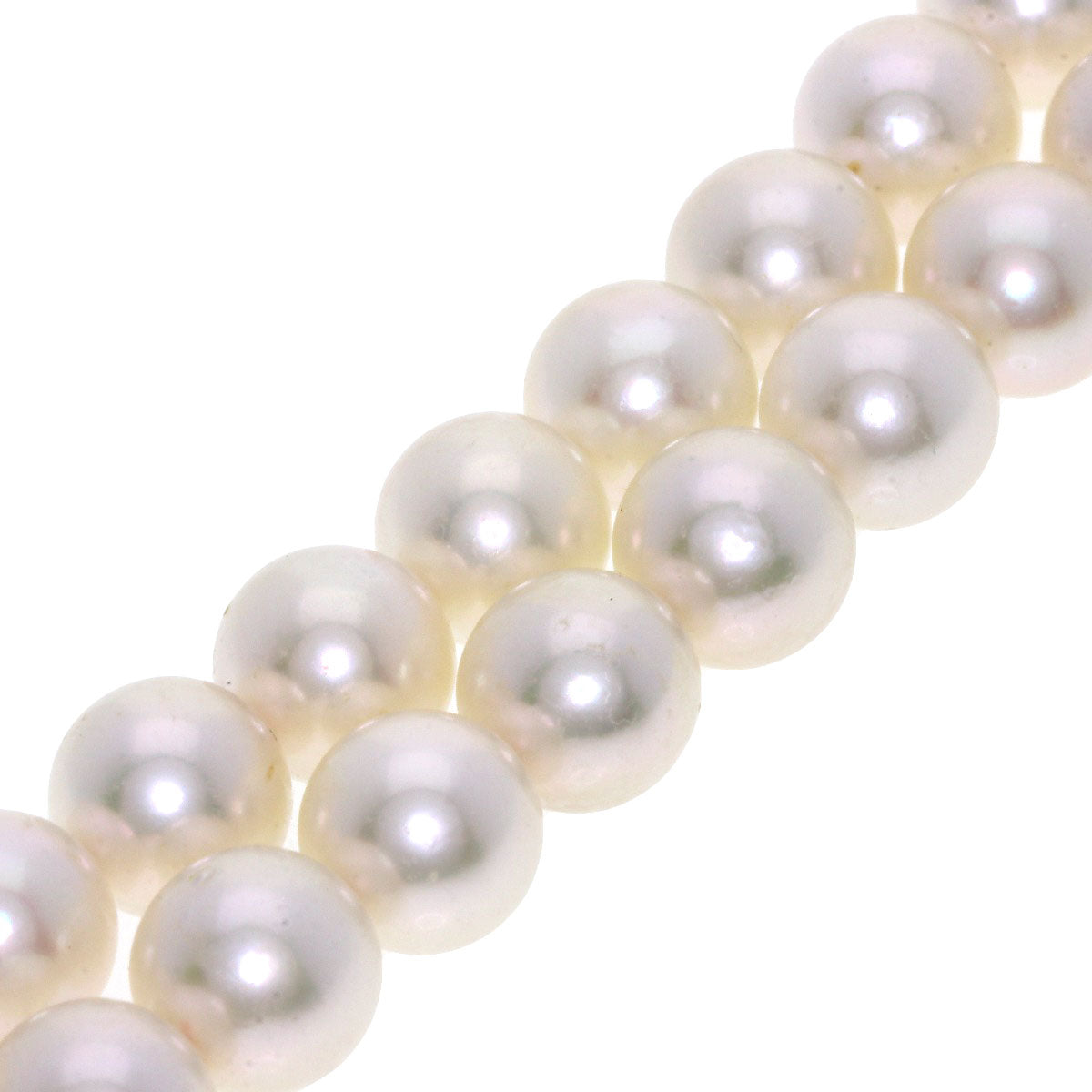 Akoya Pearl Pearl Earring Set Necklace Silver  47.3g　Ladies