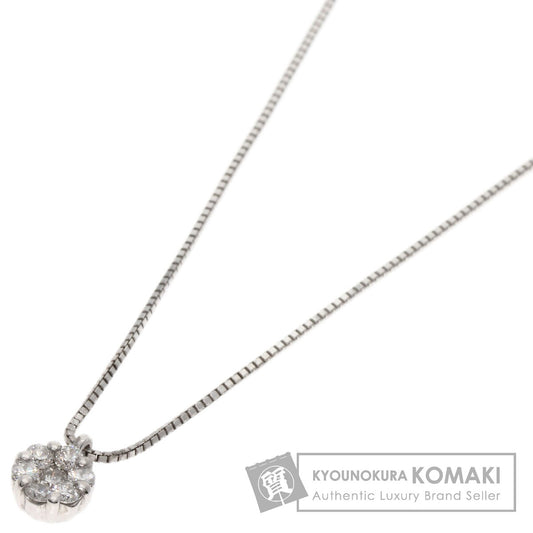 0.2ct Diamond Necklace K18 White Gold  2.3g　Ladies