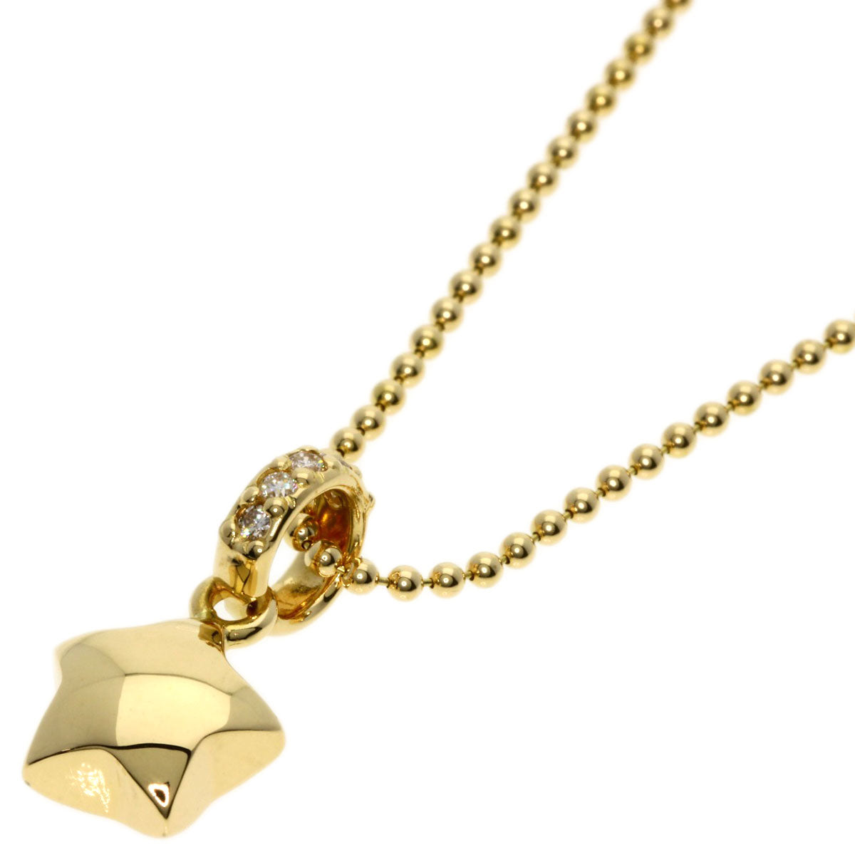 STAR JEWELRY   Necklace Diamond star motif K18 Yellow Gold Ladies