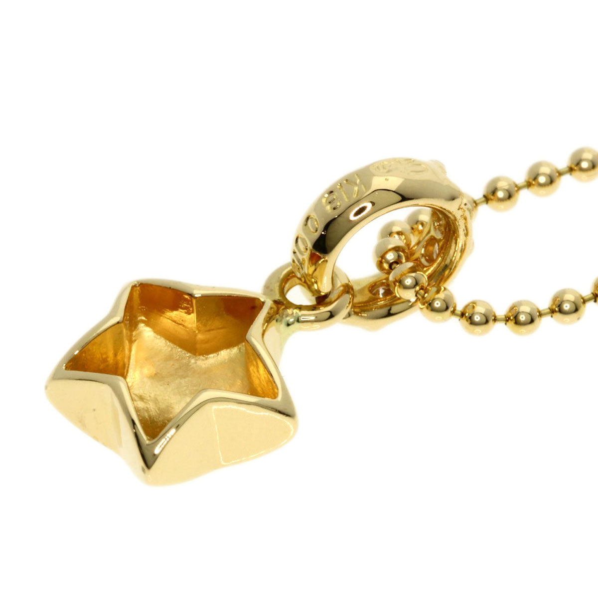 STAR JEWELRY   Necklace Diamond star motif K18 Yellow Gold Ladies