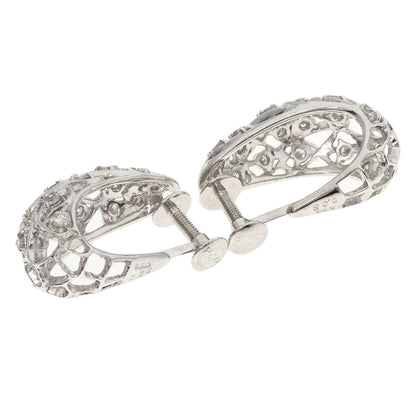 0.35ct Diamond Earring Platinum PT900  6.9g　Ladies