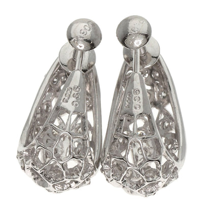 0.35ct Diamond Earring Platinum PT900  6.9g　Ladies