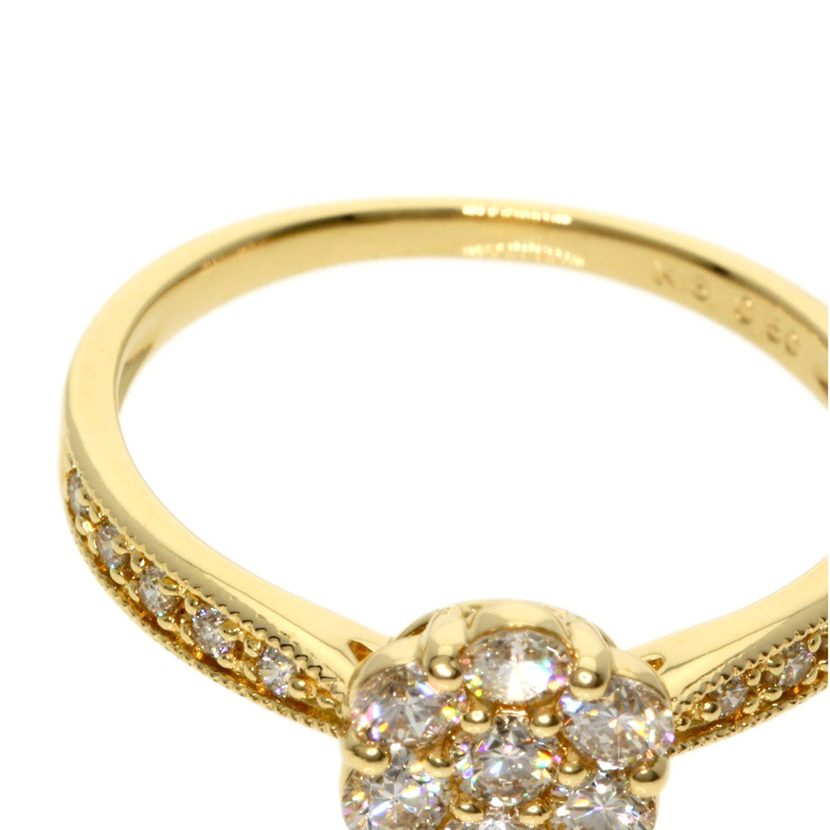 0.5ct Diamond Ring K18 Yellow Gold  2g　Ladies