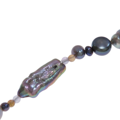 7-piece Brooch Earring Set Necklace Metal SV 37g　Ladies