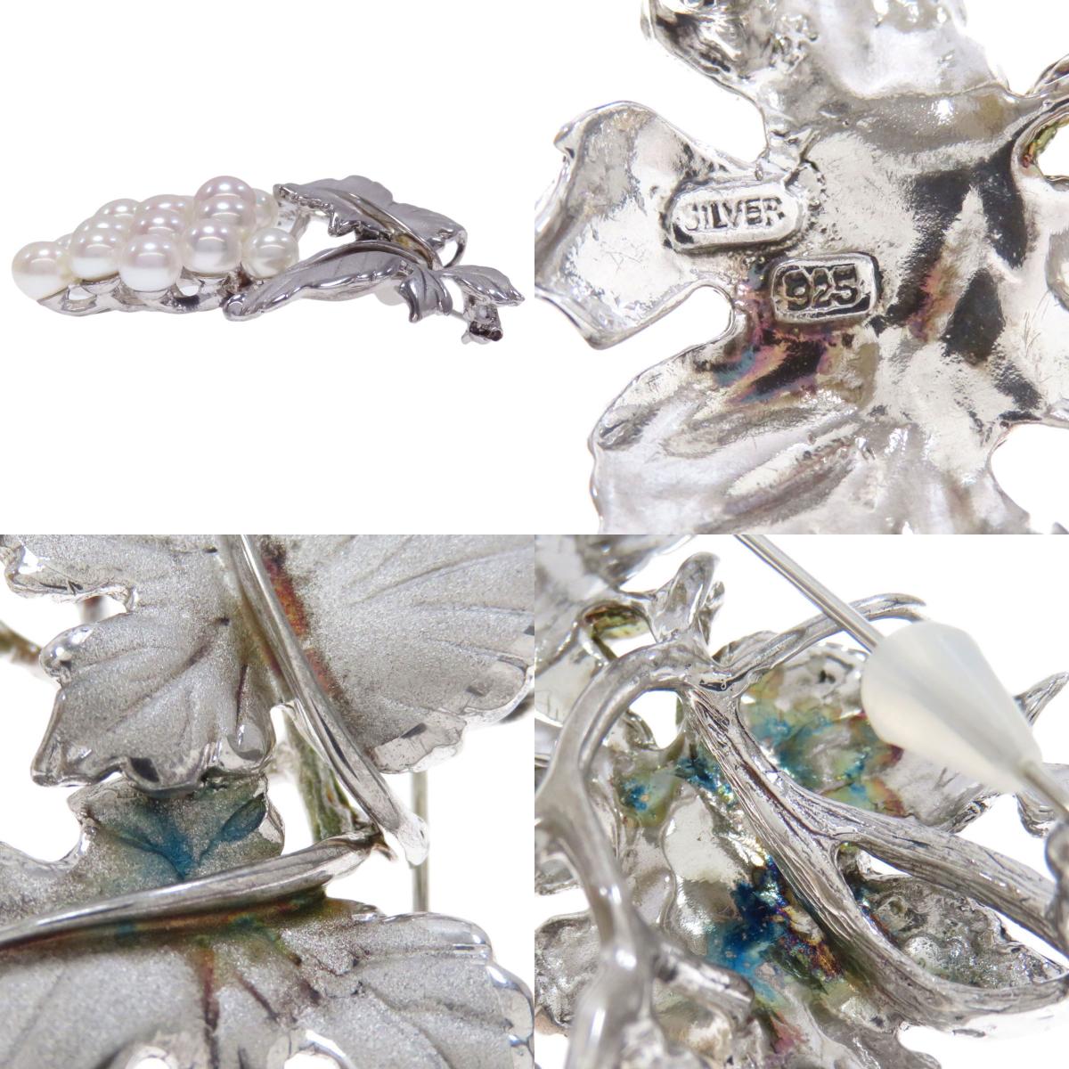 7-piece Brooch Earring Set Necklace Metal SV 37g　Ladies