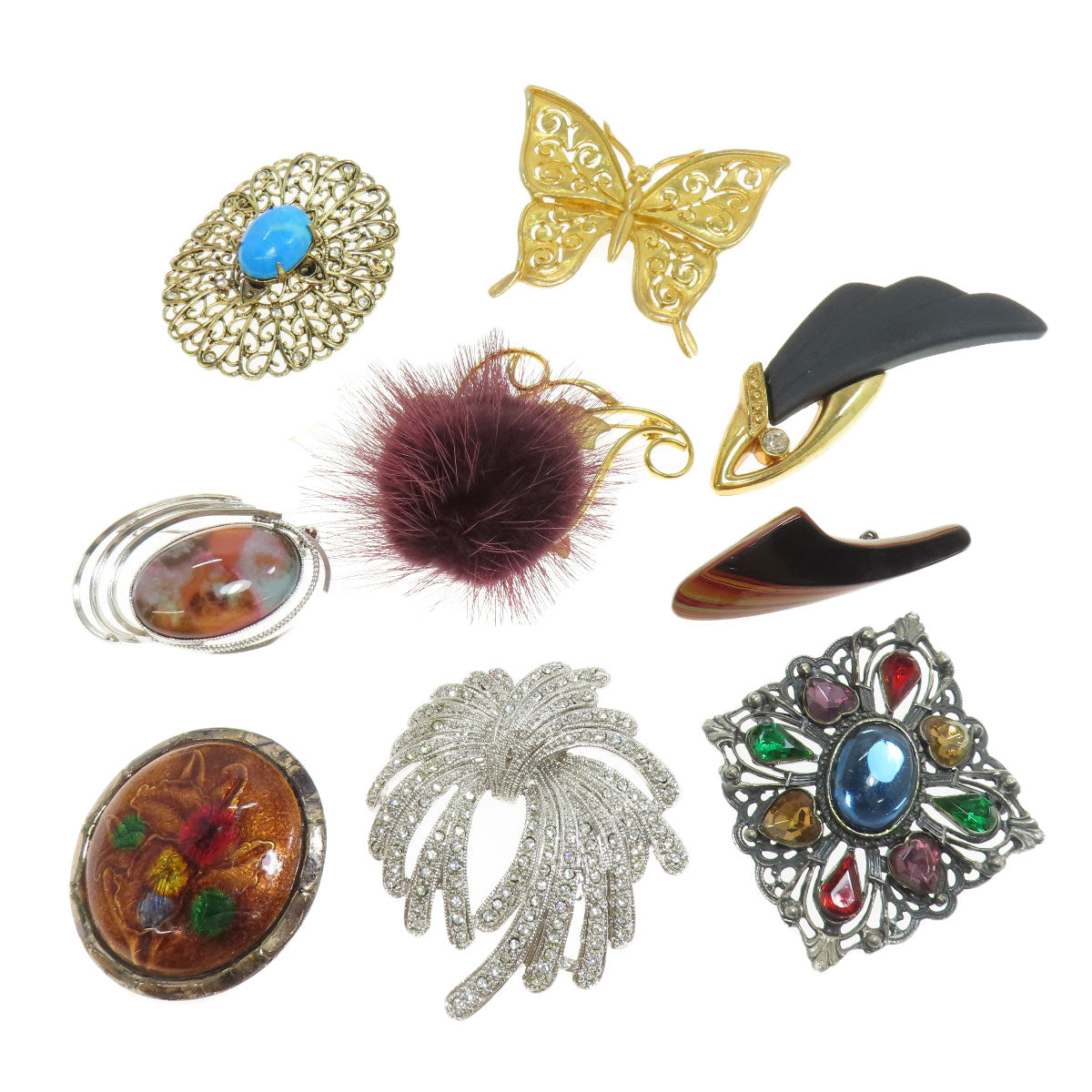 9 piece set Brooch Brooch Metal 0g　Ladies