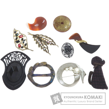 10-piece set Brooch Metal Plastic 45.6g　Ladies