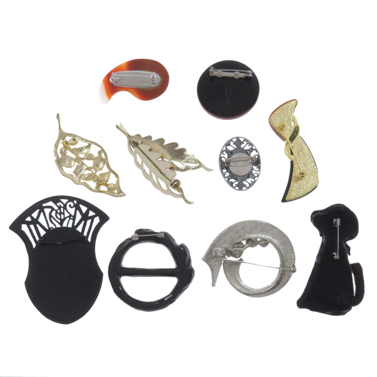 10-piece set Brooch Metal Plastic 45.6g　Ladies