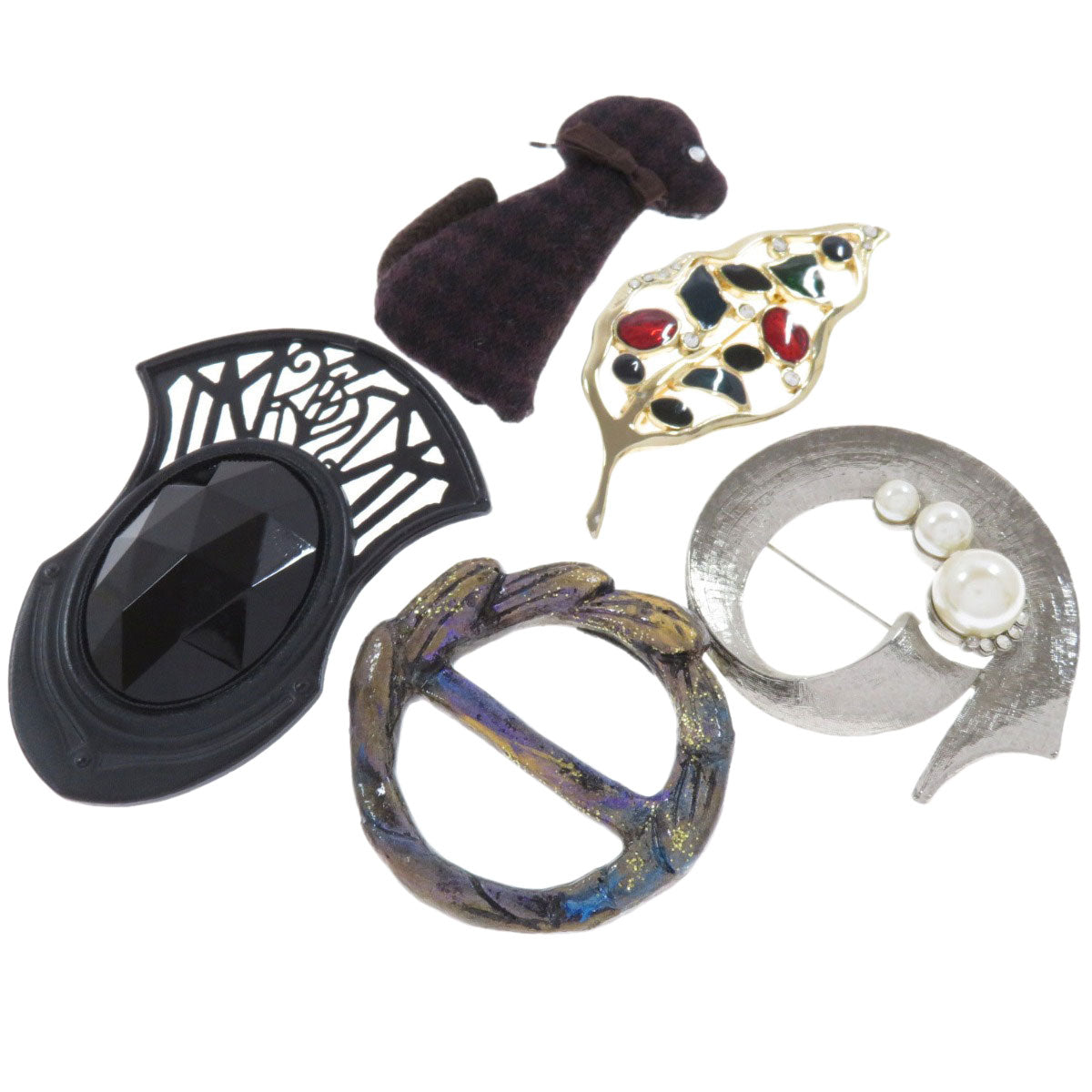 10-piece set Brooch Metal Plastic 45.6g　Ladies