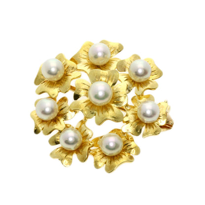 MIKIMOTO   Brooch Akoya pearl Pearl K18 Yellow Gold Ladies