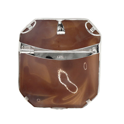 Cameo Rosario Mennella Brooch K18 White Gold  16g　Ladies